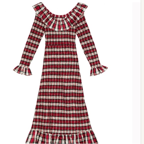 ISO DÔEN Rosabelle dress in Rouge Adaline Plaid in XS - Picture 2 of 2